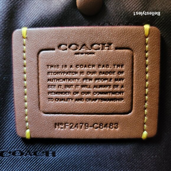 COACH Chaise Pebbled Leather Crossbody Bag- Black color🎈$238. - Picture 15 of 16